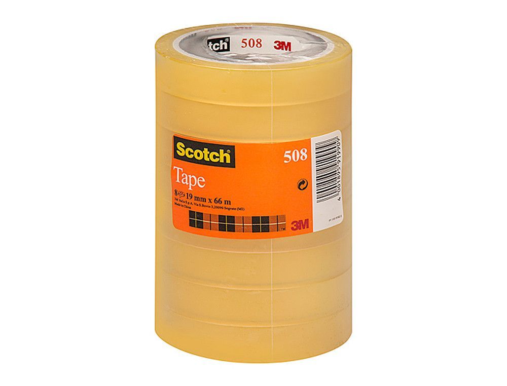 Cinta adhesiva Scotch 508 19 mm x 66 m (8 unidades)