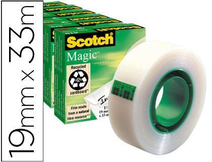 Cinta Adhesiva Scotch Magic 33X19 mm - Pack de 6 Rollos