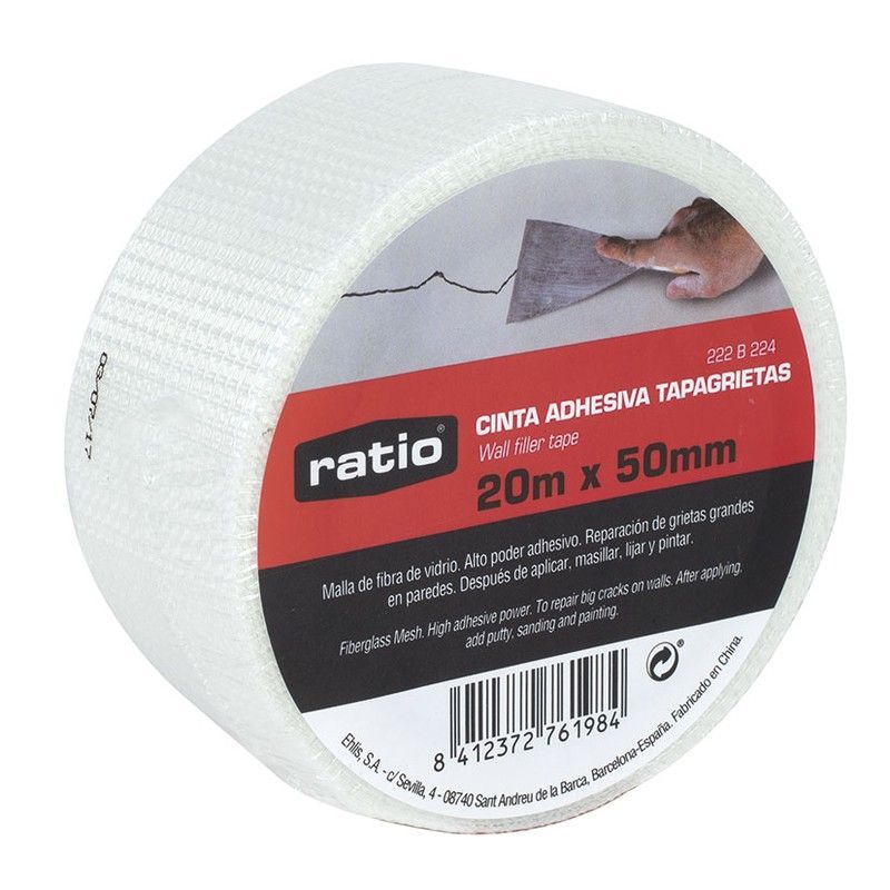 Cinta adhesiva tapagrietas RATIO. Cinta Adhesiva Tapagrietas 50 Mm X 20 M