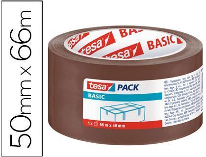 Cinta Adhesiva Tesa Marron Basic 66 Mt X 50 mm para Embalaje