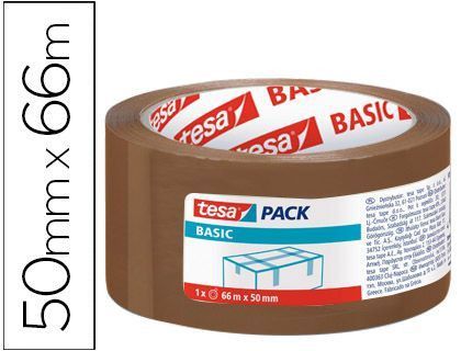 Cinta Adhesiva Tesa Transparente Basic 66 Mt X 50 mm para Embalaje