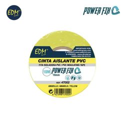 Cinta aislante 10m x19mm amarilla edm