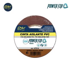 Cinta aislante 20m x19mm marron edm