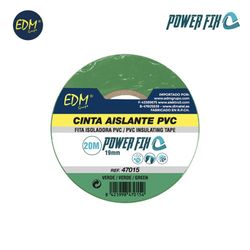Cinta aislante 20m x19mm verde edm