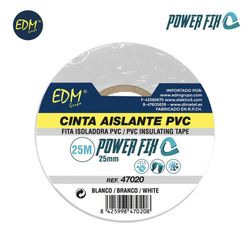 Cinta aislante 25m x 25 mm blanca edm