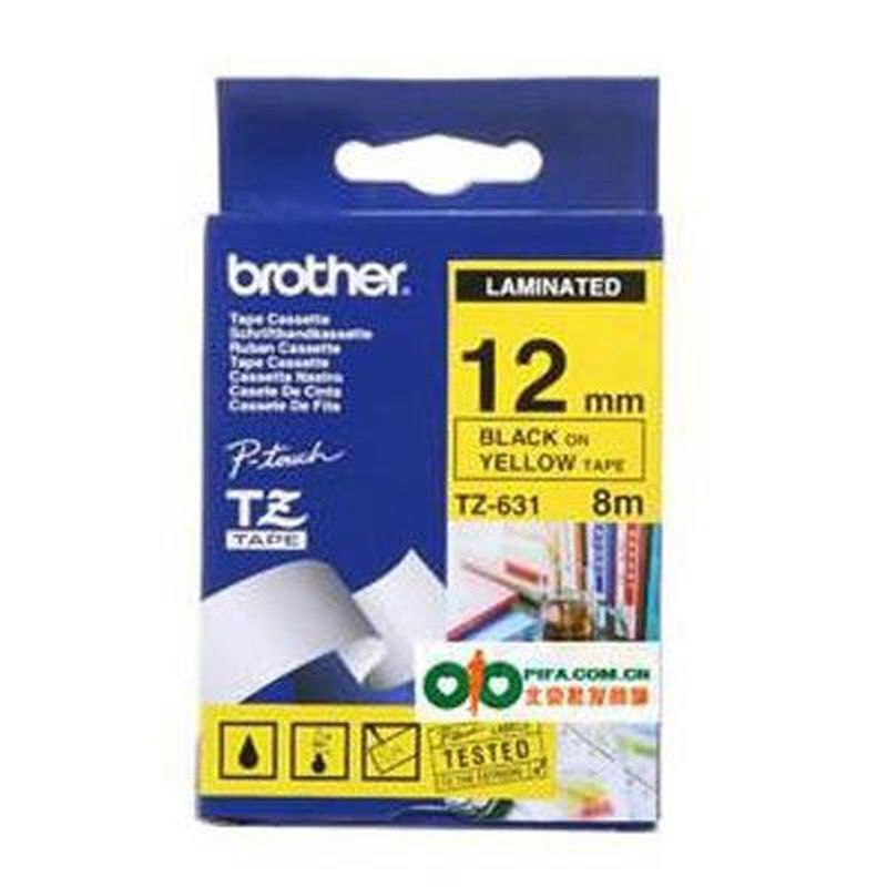 Cinta Brother laminada Amarillo/Negro Ref.TZ-631