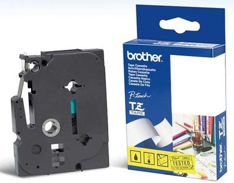 Cinta Brother laminada Blanco/Negro Ref.TZ-231