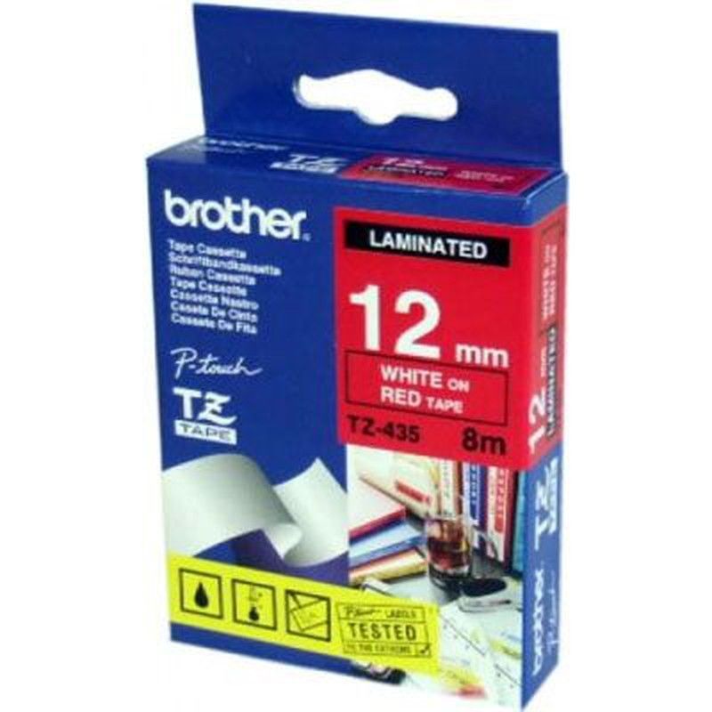 Cinta Brother laminada Blanco/Rojo Ref. TZ-435