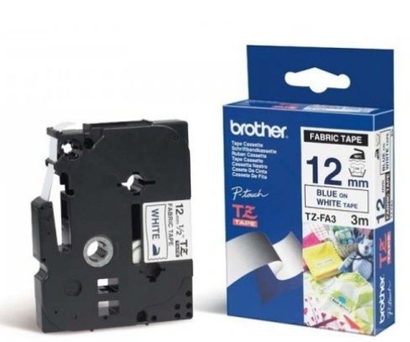 Cinta Brother textil Tinta/Azul 12 mm Ref. TZ-FA3