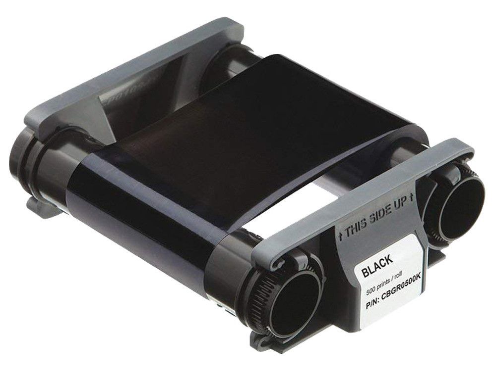 Cinta para impresora de tarjeta badgy negra para 500 impresiones