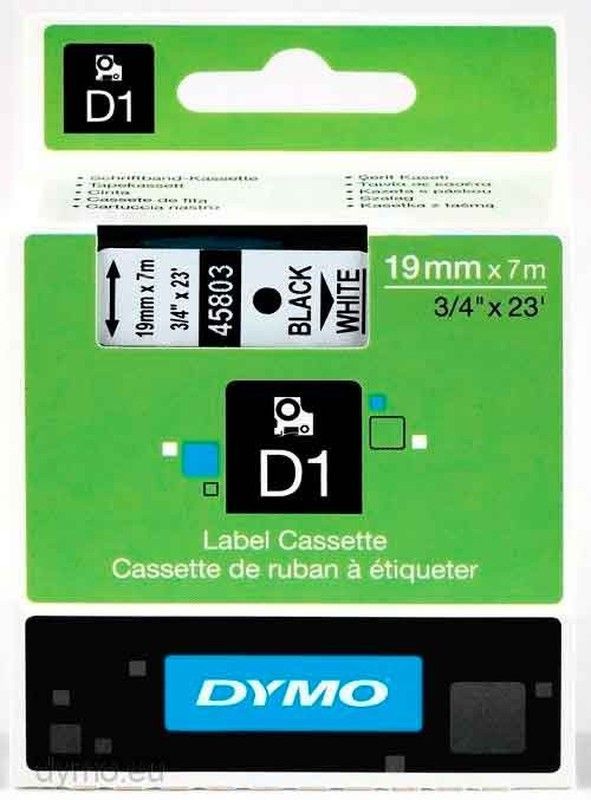 Cinta para rotular d1 de dymo, tamaño 7 metros x 19mm, distintos colores