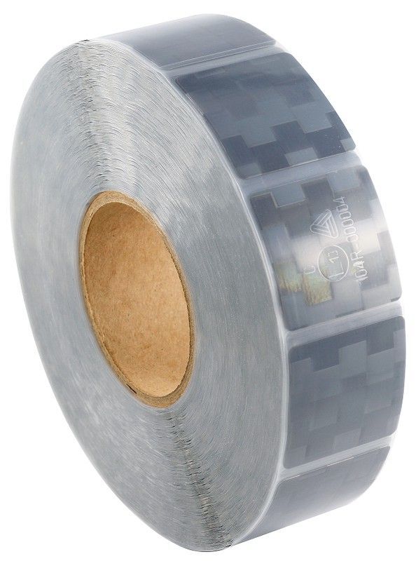 Cinta reflectante blanca segmentada para superficies de lona ECE 104 (25 metros)