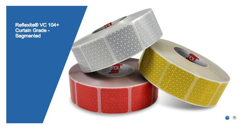 Cinta reflectante superficies de lona ECE 104