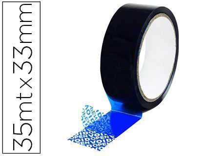 Cinta seguridad q-connect prec into postal azul 35 mt x 33 mm