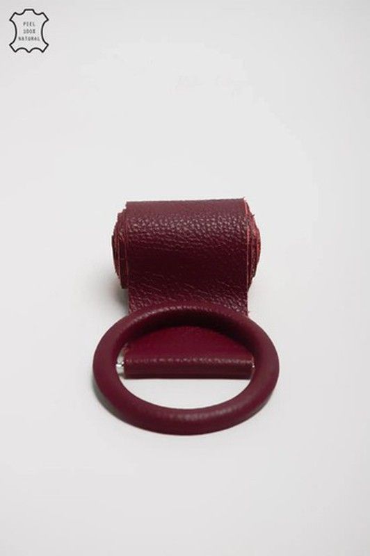 Cinturón Astro De Piel Para Mujer Granate