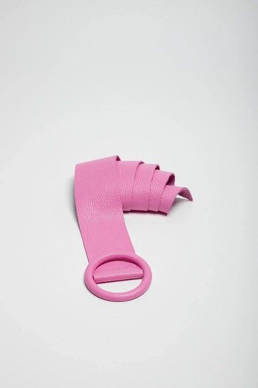 Cinturón Astro De Piel Para Mujer Rosa