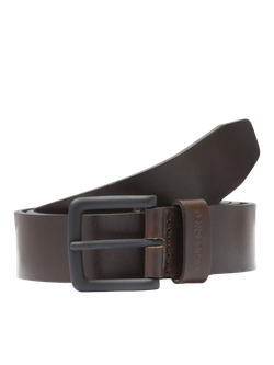 Cinturón de piel con hebilla Jack & Jones Black Coffee