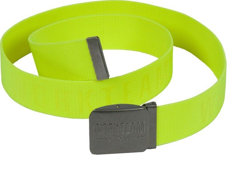 Cinturón elástico con logo en la hebilla y en el tejido Amarillo