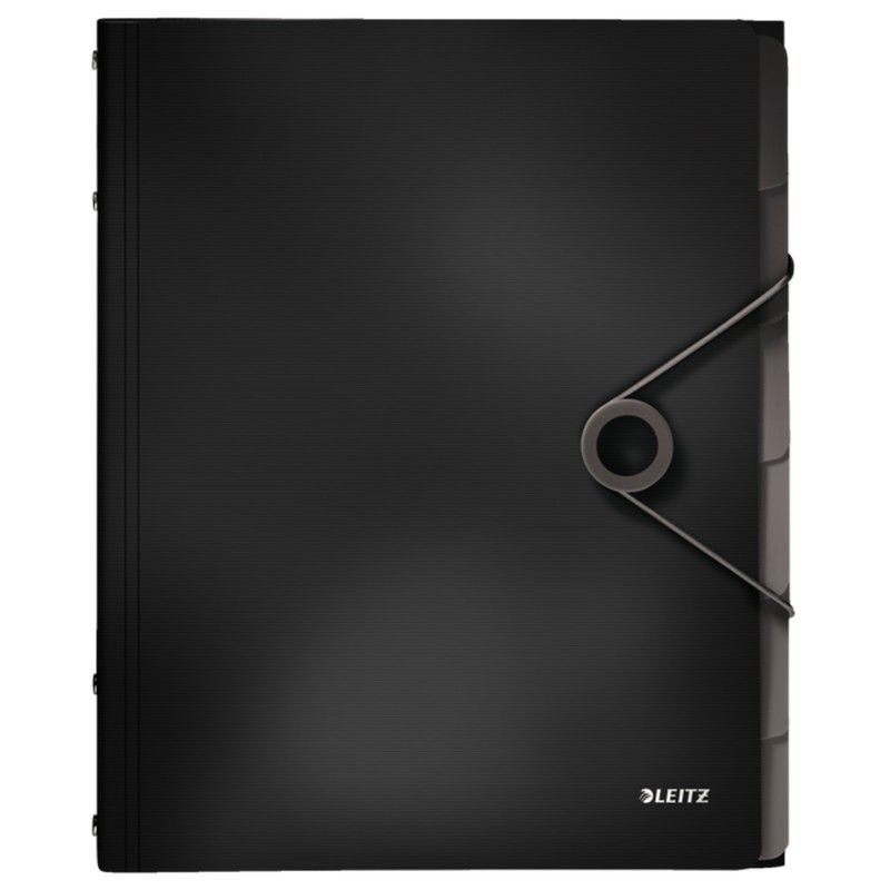 Clasificador Solid. PP. 6 separadores. DIN A4, negro