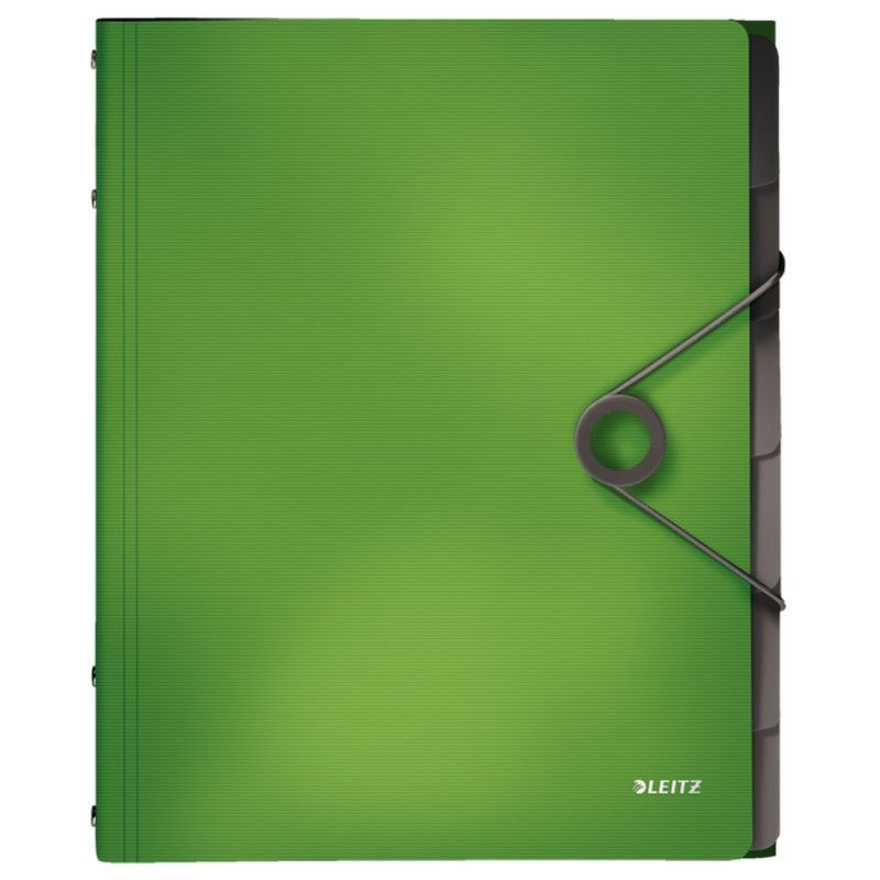 Clasificador Solid. PP. 6 separadores. DIN A4, verde