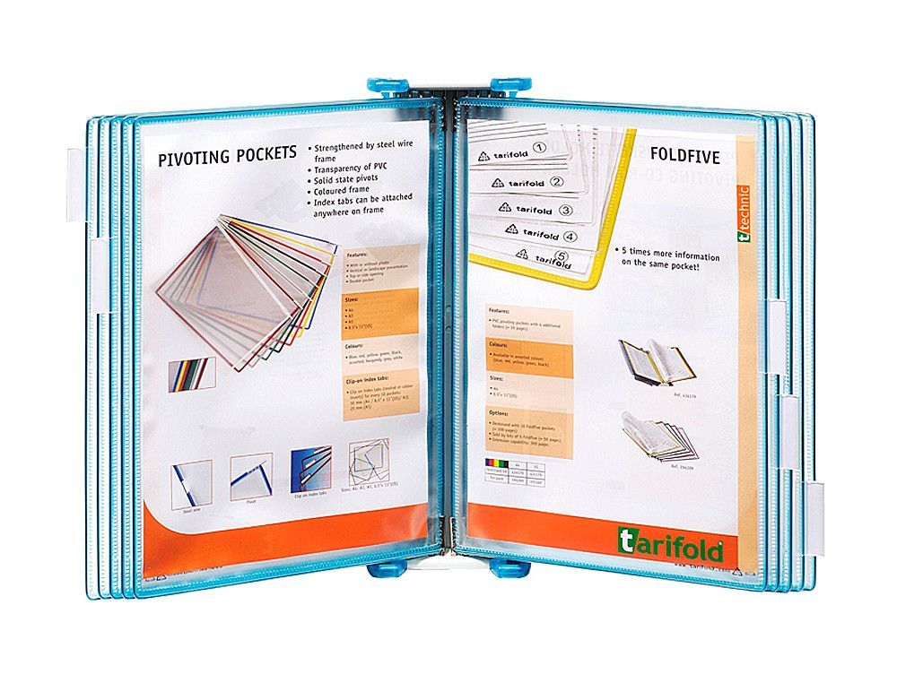 Clasificador Tarifold pared Candy Line A4 azul