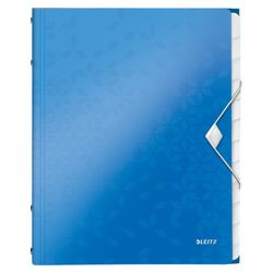 Clasificador WOW. PP. 12 separadores. DIN A4, azul