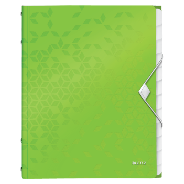 Clasificador WOW. PP. 12 separadores. DIN A4, verde