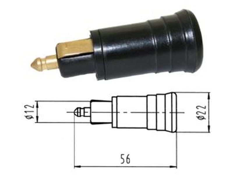 Clavija 2p/6-24v - Plástico Reforza
