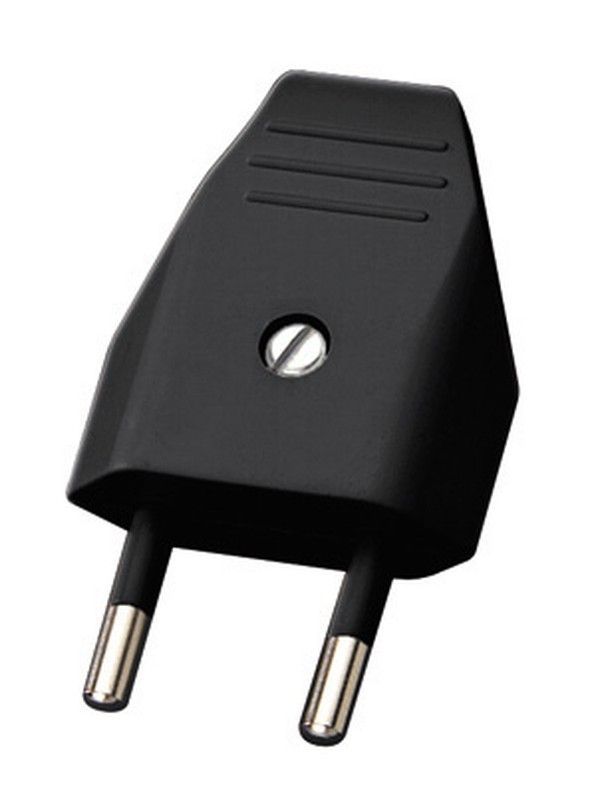 Clavija enchufe. Clavija Enchufe Espiga Prot. 4 Mm Negro