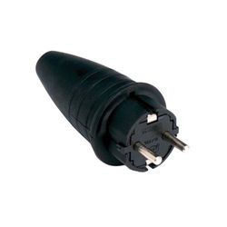 Clavija enchufe. Clavija Goma Negra Tt 16A-250V