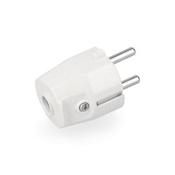 Clavija Tipo F 10/16A T/Tl 4,8Mm (Retractilada) Blanca Edm