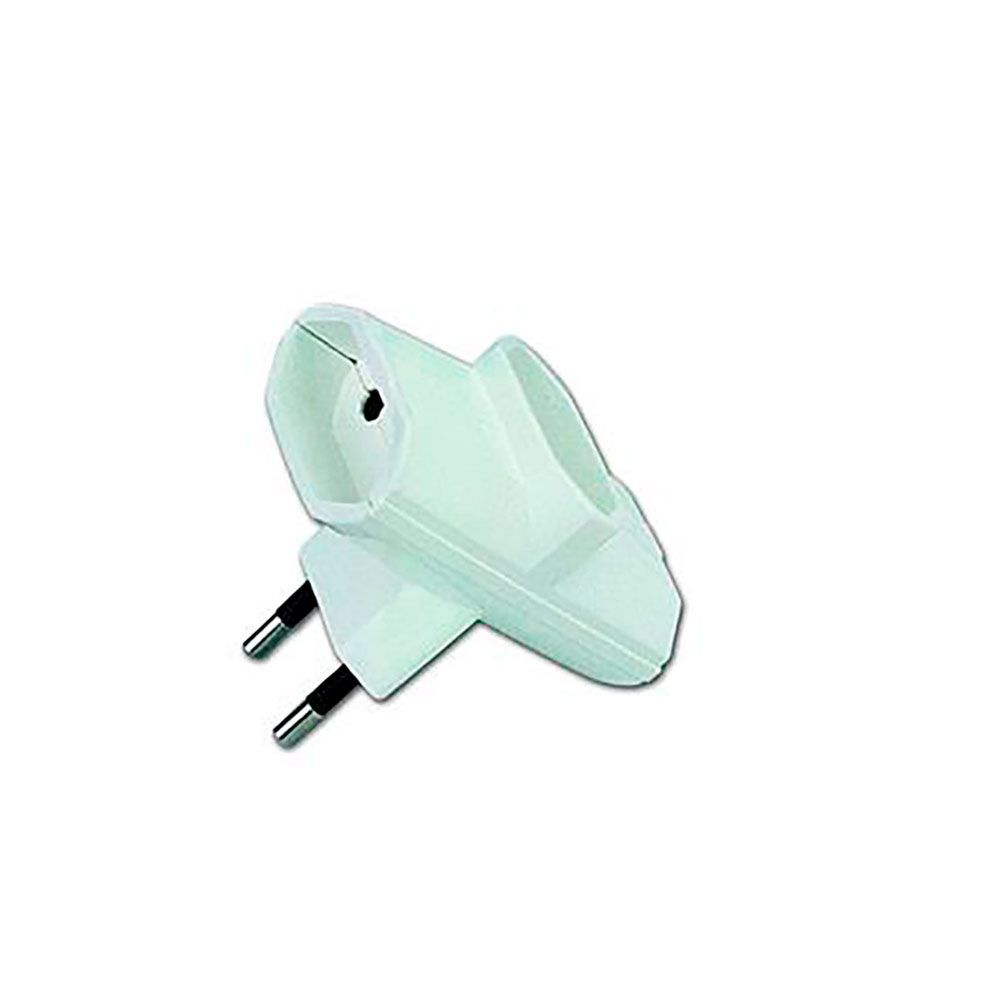 Clavija Triple 2P 10 A 250 V Lateral Blanca (Retractilado)