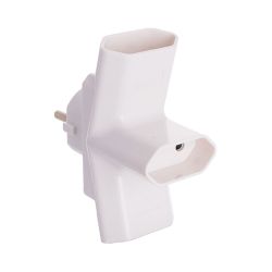 Clavija Triple Bipolar 16A 250V 4Mm 3680W Blanco. Solera 15097.