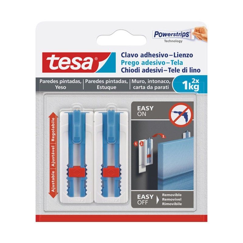 Clavo cuelgacuadros TESA TAPE Smart Mounting. Clavo Adhes.Ajustable Lienzo 1 Kg.