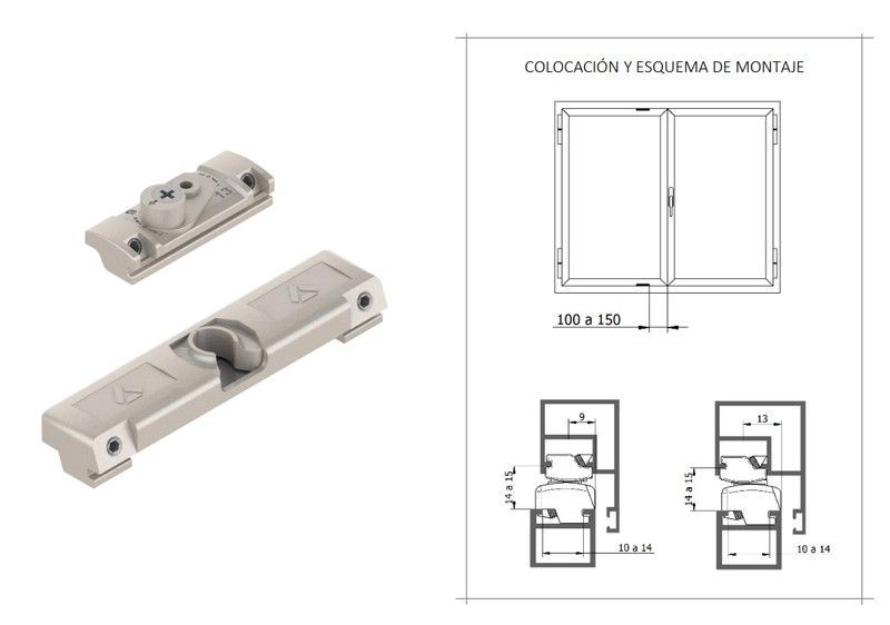 Clip retenedor C16 hoja pasiva