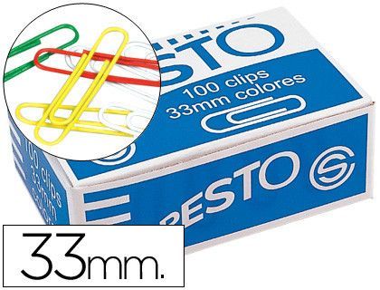 Clips Colores Paper -Caja de 100