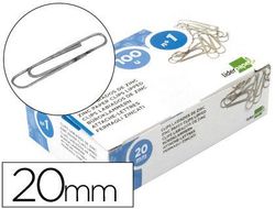 Clips Liderpapel N. 1 Labiados 20 mm Caja de 100 Unidades