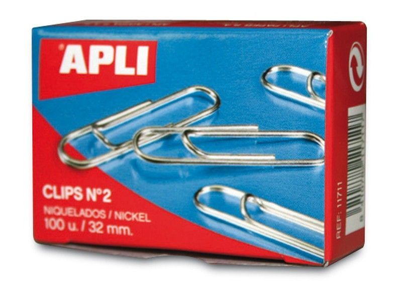 Clips niquelados Nº 2 32 mm