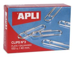 Clips niquelados nº3 40 mm