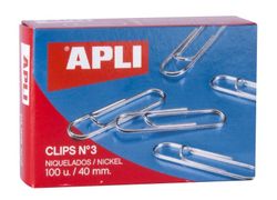 Clips niquelados y de colores apli