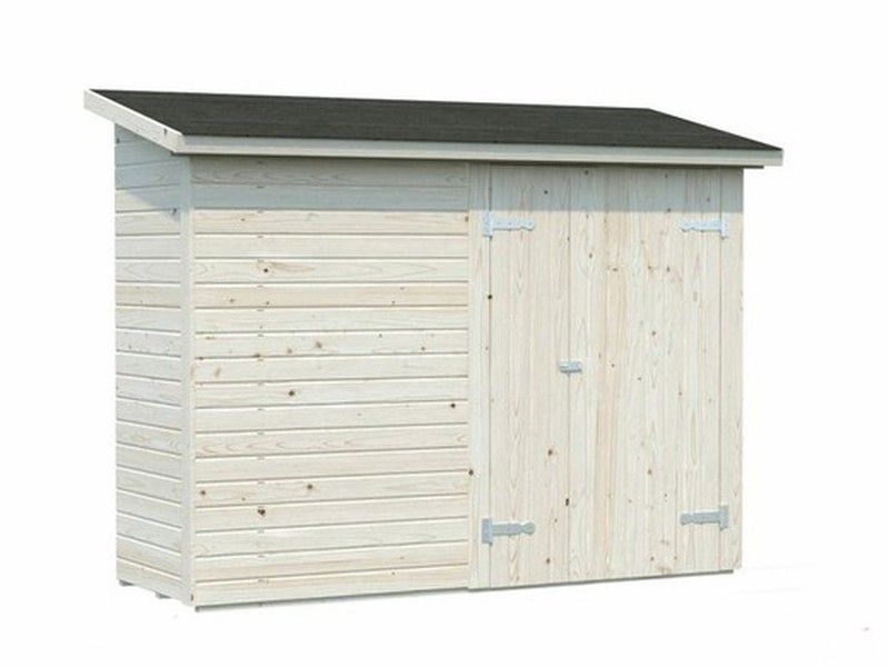 Cobertizo de madera Palmako leif 2.2 m2 254 x 112cm el16-2309 101080 no tiene parte trasera