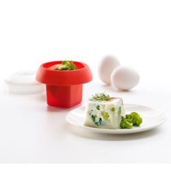 Cocedor huevos microondas lekue ovo cubo rojo