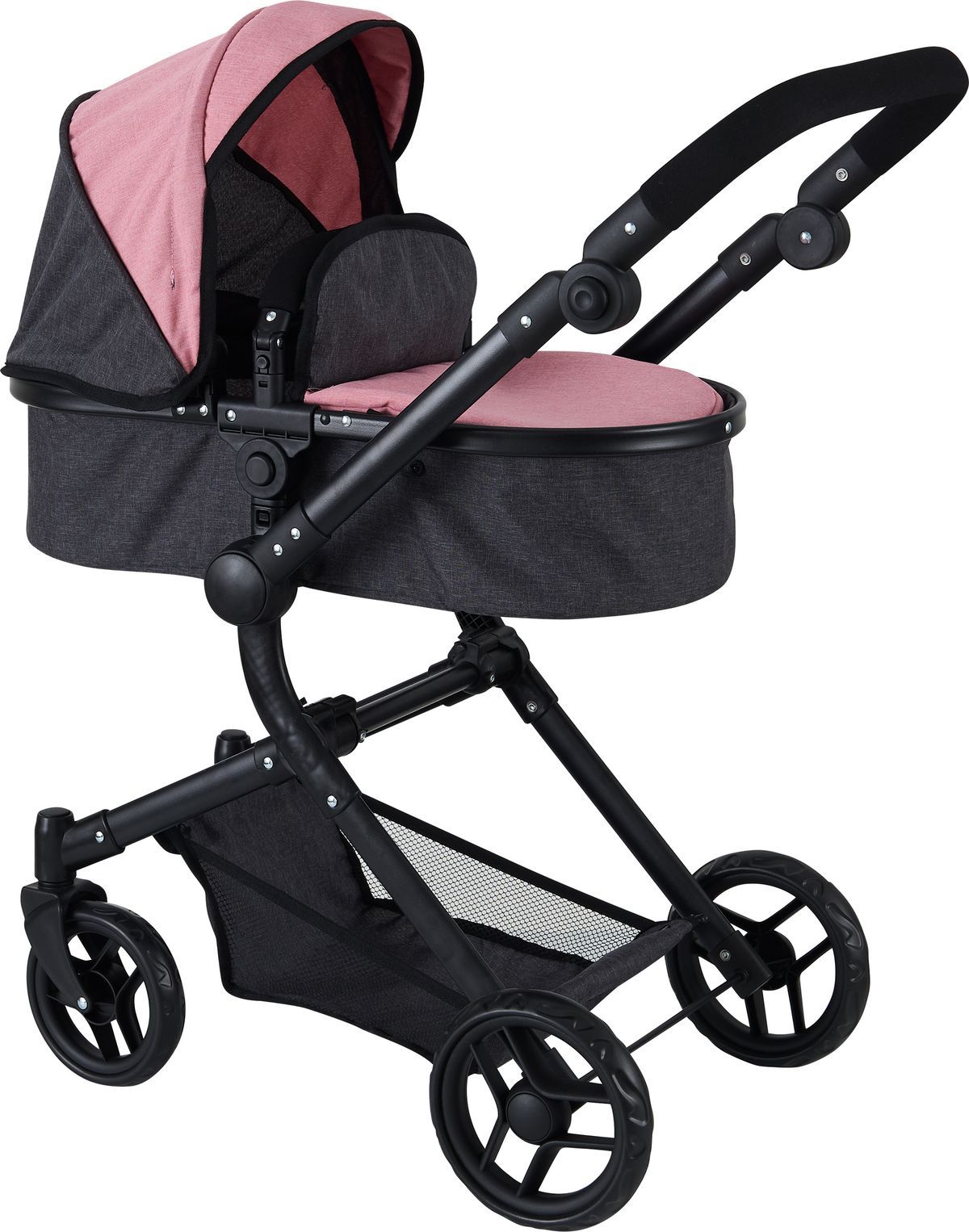 COCHE CAPOTA ROSA-NEGRO