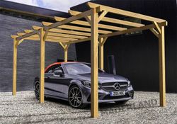 Cochera de Madera Laminada BADAJOZ GL24h + tornilleria INCLUIDA