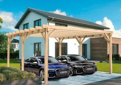 Cochera de Madera Laminada LUGO GL24h + tornilleria INCLUIDA