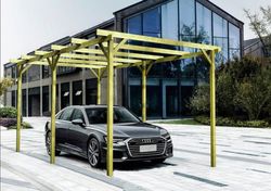 Cochera de Madera Maciza IBIZA con tratamiento Autoclave A4