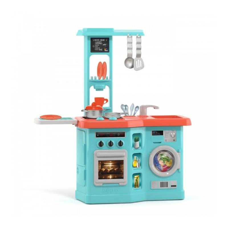 COCINA CON PLANCHADOR AZUL