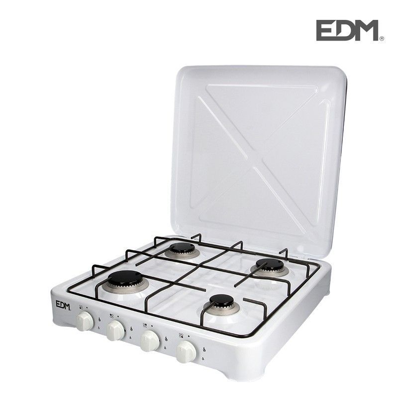 Cocina de gas - esmaltada - 4 fuegos - edm