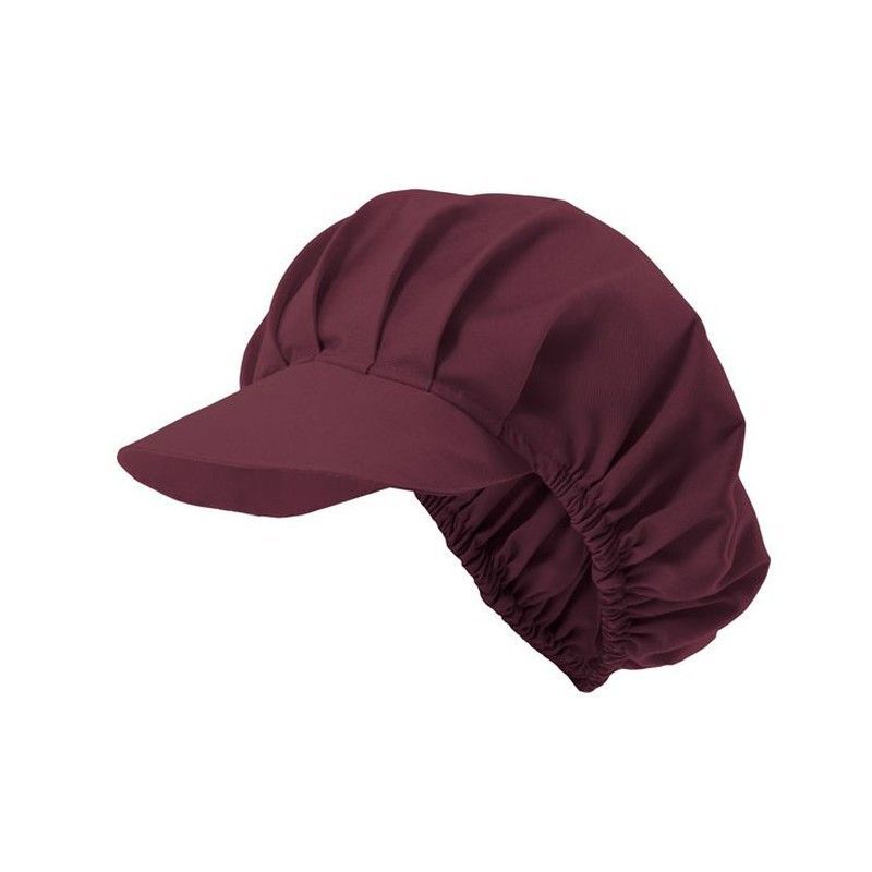 Cofia de cocina burdeos o blanca