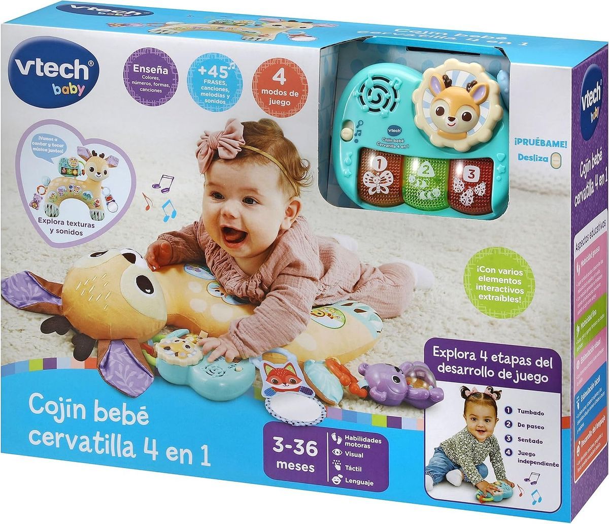 Cojín Bebé Cervatilla 4 En 1